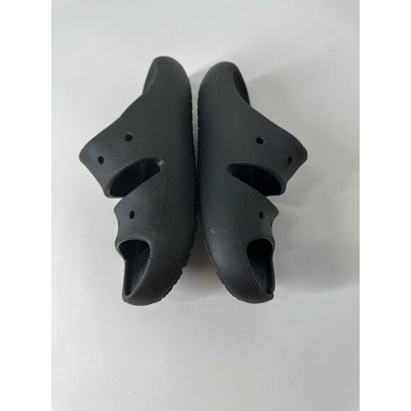 Crocs Black Slide Sandals Womens J5 Comfortable Lightweight Slip-On Rubber Shoes - Picture 2 of 5